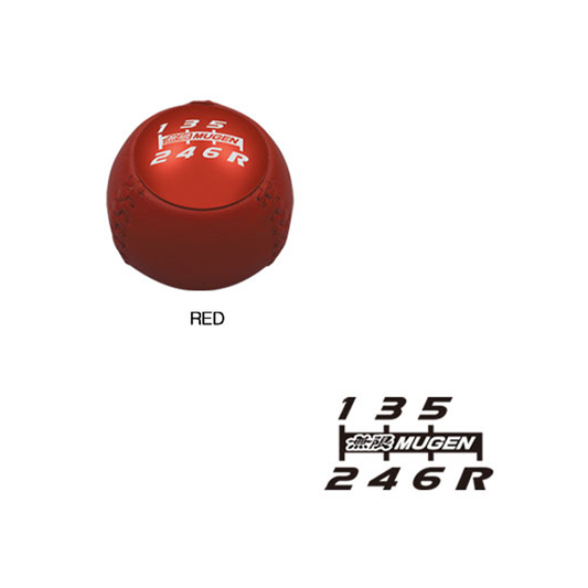 MUGEN LEATHER SHIFT KNOB (RED)